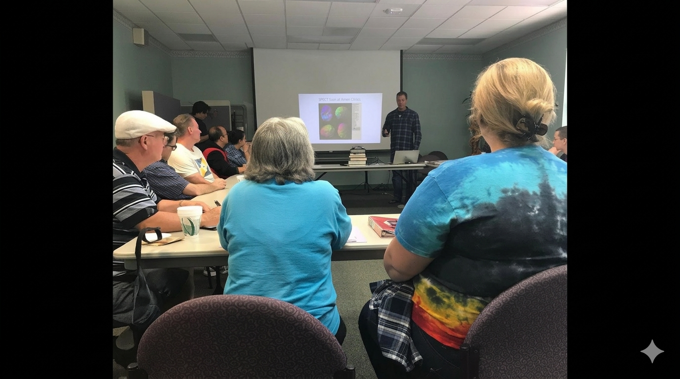 SPECT Scan presentation at community event