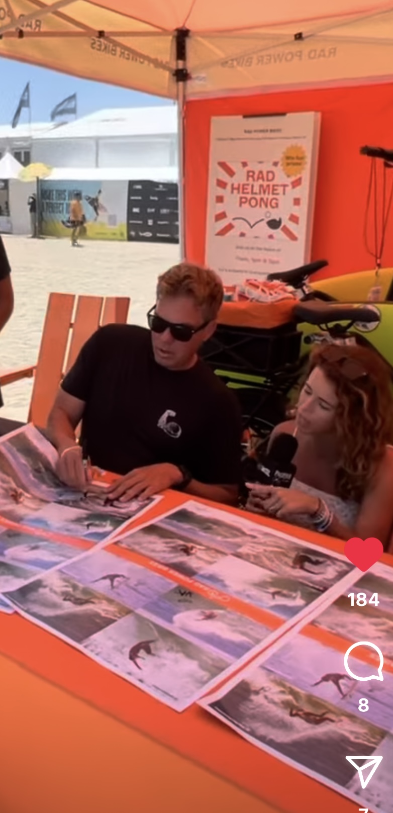 Bjorn signing autographs at US Open of Surfing